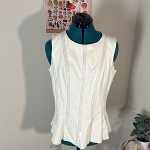 ANTONIO MELANI Ivory Sleeveless Blouse